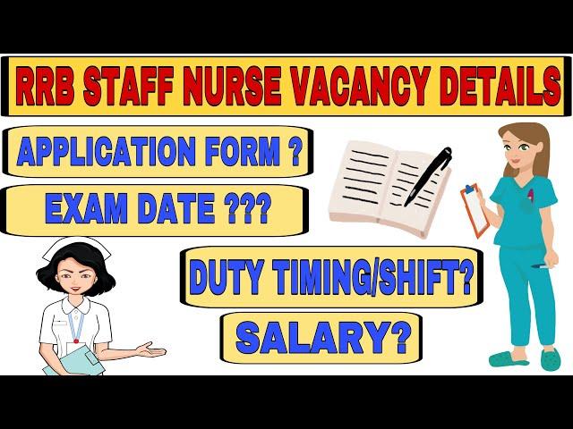 RRB STAFF NURSE APPLICATION FORM DATE | RRB STAFF NURSE EXAM DATE | SALARY | RRB STAFF NURSE EXAM