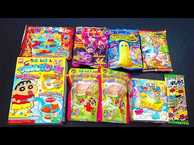 popin cookin diy japanese candy kit asmr educational sweet jelly noodle, block gummy, choco dessert