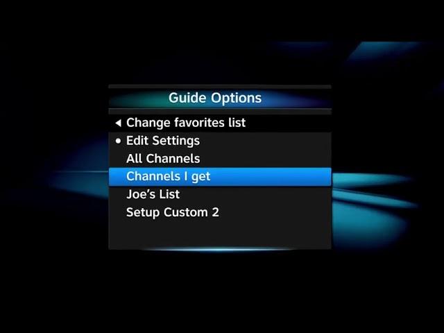 How To Customize DIRECTV HD Channel Guide