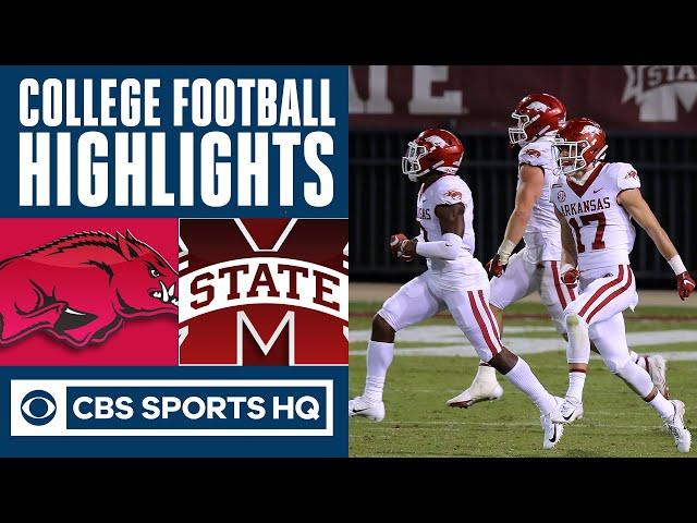 Arkansas vs #16 Mississippi State: Arkansas snaps 20-game SEC skid, 21-14 vs Miss St | CBS Sports HQ