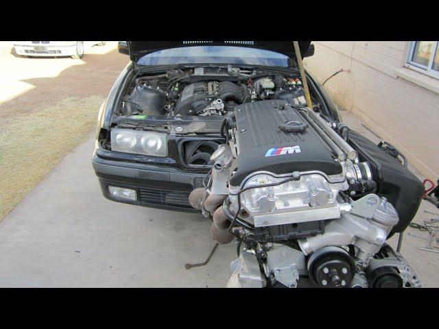 BMW E36 how to swap in S54 engine for cheap