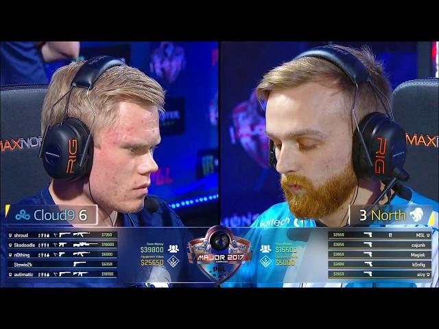 n0thing carries Cloud9 vs North PGL Major 2017