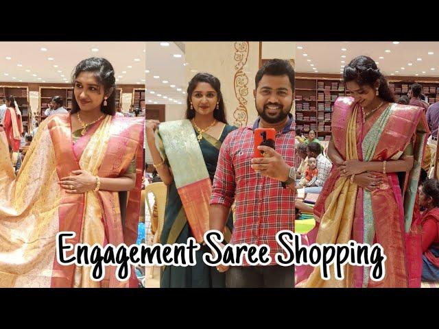 Engagement saree shopping vlog️️ | Kaviya Karun