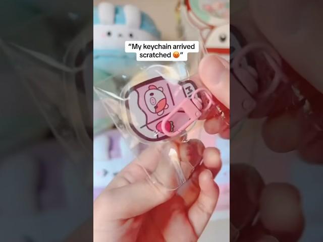 “My keychain arrived SCRATCHED ” 🩷 #kawaii #keychain n