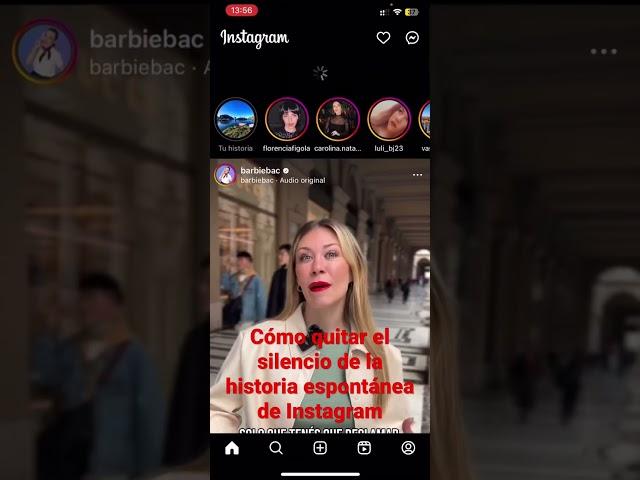 Como quitar el silencio de la historia espontánea de Instagram