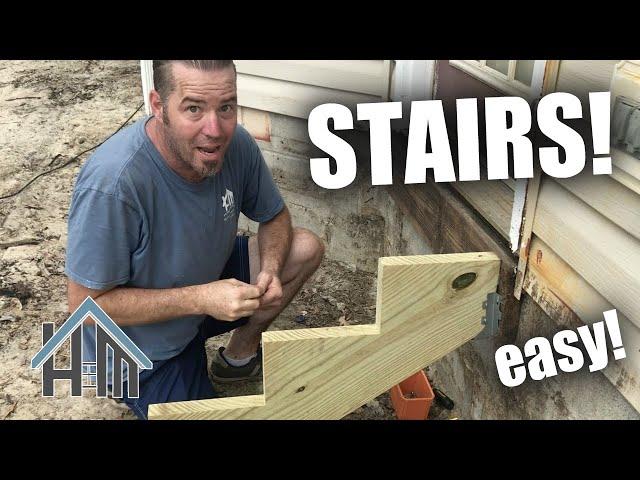 How to build stairs. Install stringers and treads