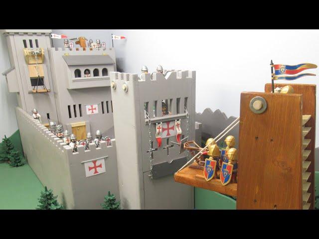 Templiers VS Armée Royale Française ! Le siège du Temple de Chartres, stop motion Playmobil !