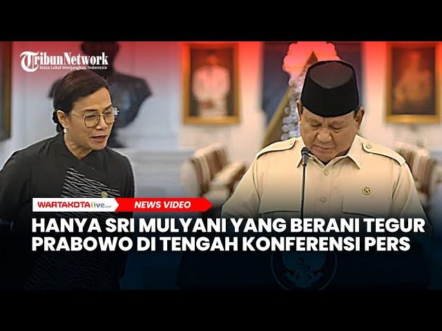 Hanya Sri Mulyani Menteri yang Berani Tegur Prabowo Subianto di Tengah Konferensi Pers