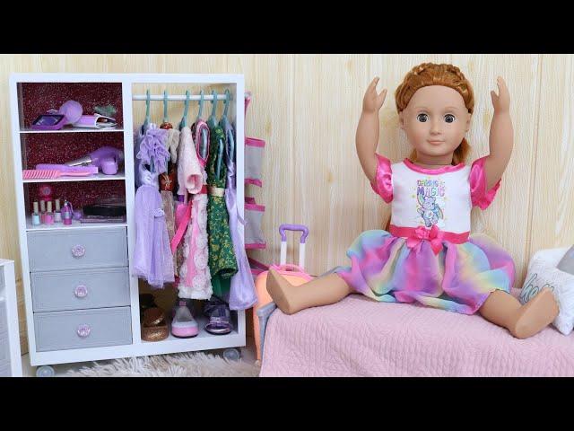 OUR GENERATION DOLL ROOM DECORATION AND CLOSET TOUR