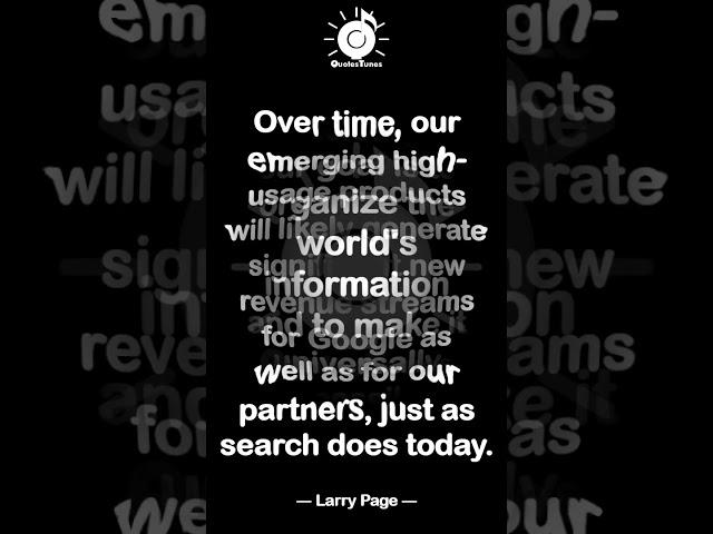 Best Larry Page Quotes | EP 3 | @QuotesTunes #Shorts