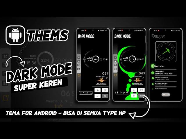 Dark Mode Tema Keren & Kece Abizzz Bisa Di Semua Android Bro ‼️ #Android Setup