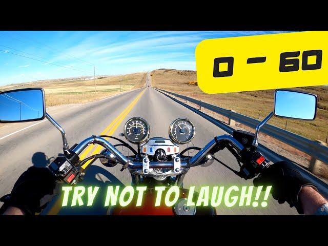 Yamaha Virago Test Ride - 0 to 60 and Full Power Runs