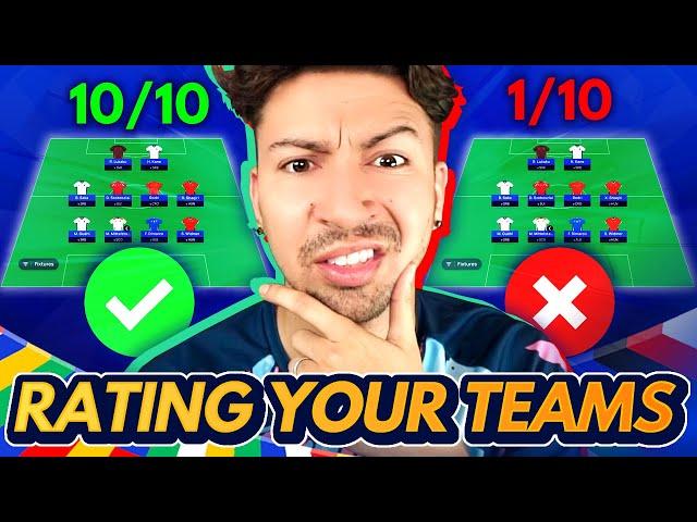 RATING YOUR EURO 2024 FANTASY TEAMS! | Fixing The Best/Worst Teams For Matchday 1