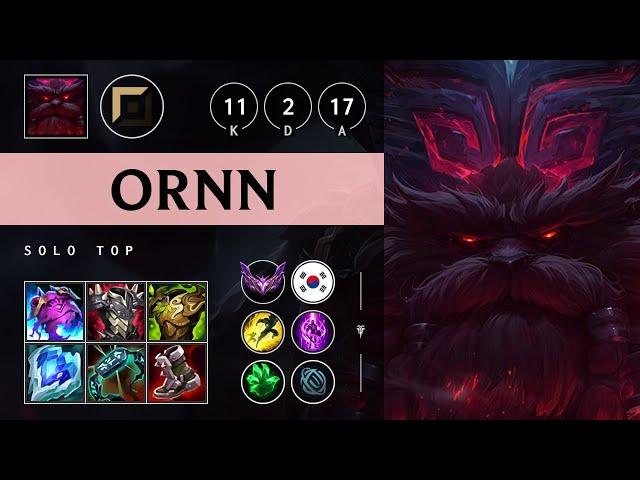 Ornn Top vs Zac: Dominating - KR Master Patch 14.17