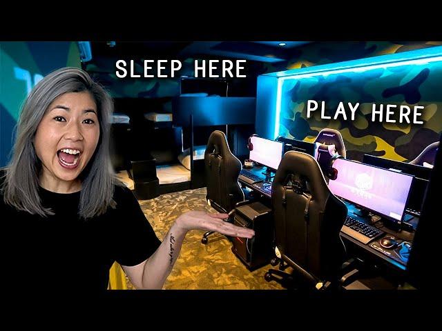 Staying in Japan's FIRST esports hotel e-ZONe | Full hotel tour Japan 2023