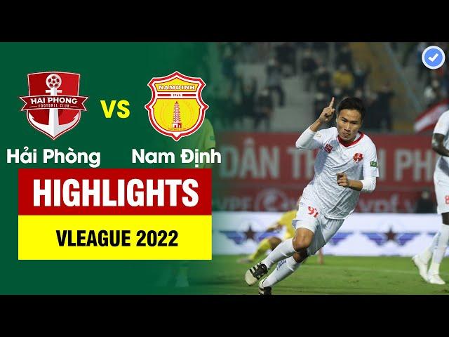 Highlights Hải Phòng vs Nam Định | Tái hiện pha đánh đầu ngược đỉnh cao, Lạch Tray nổ tung phút 90+5