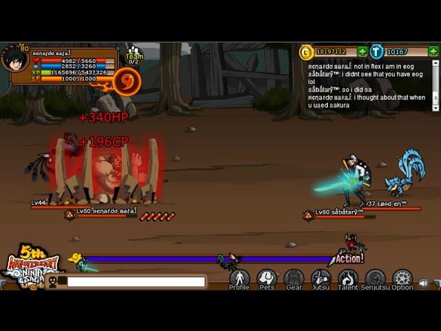 Ninja Saga PvP R.Balaj ( Pure Earth ) Vs Random