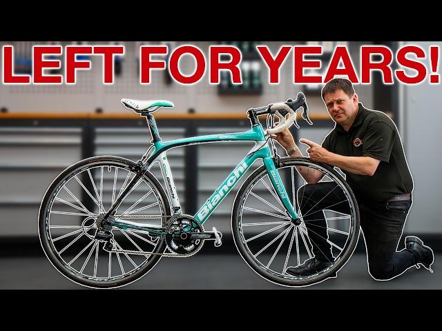 Abandoned Bianchi Rebuild! 3 Years no service! Full service transformation road bike ASMR