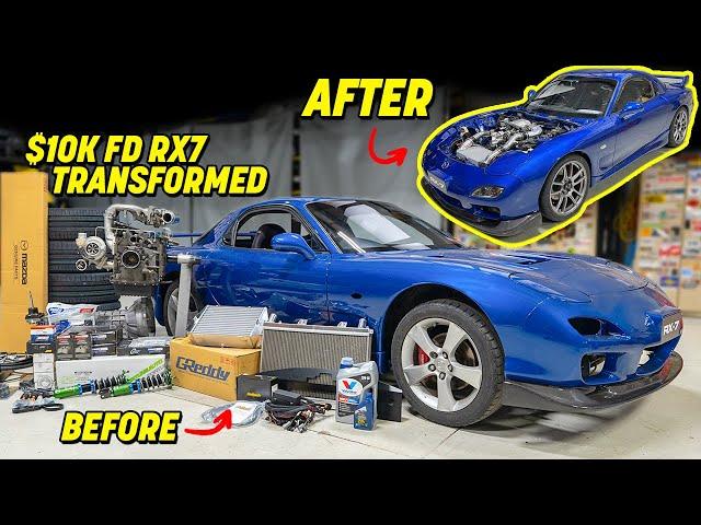 Building a Mazda FD RX7 in 18 Minutes | AMAZING TRANSFORMATION