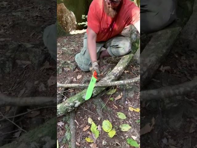 ESEE JUNGLAS Processing Wood At Camp 2022