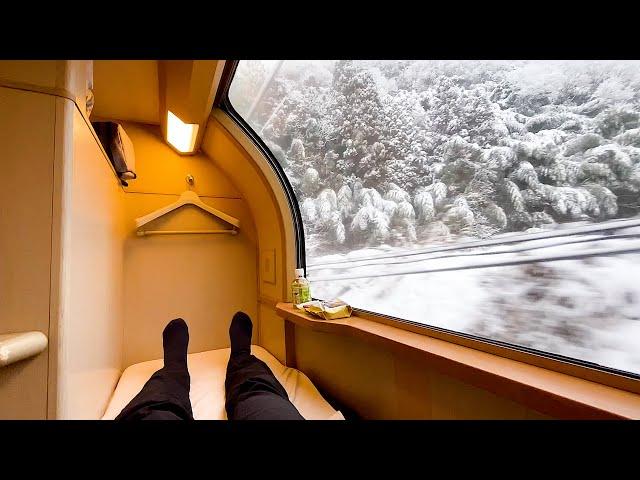 Riding the Cheapest Private Room on Japan's Snowy Sleeper Train | Sunrise Izumo (Tokyo→Izumo)