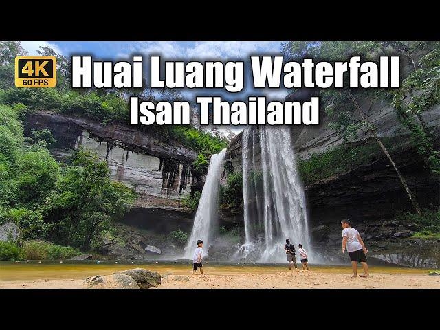 [4K] Enjoy The Beautiful Waterfall in Isan Thailand | Huai Luang Waterfall | Ubonratchathani