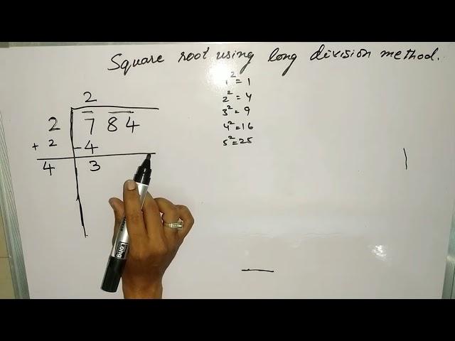 how to find square root using long division method