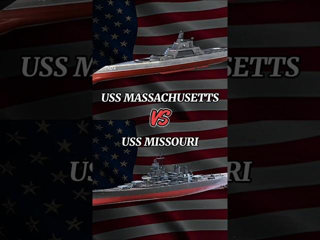 Compare ship in Modern Warship ( USS MASSACHUSETTS VS USS MISSOURI ) #modernwarships#game#compare