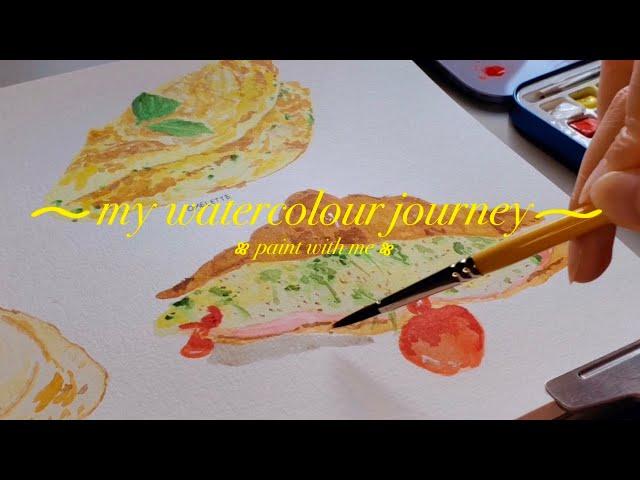 cosy watercolour painting | starting my watercolour journey + painting lots of eggs