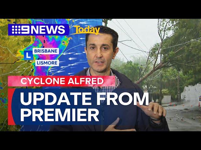 Ex-Tropical Cyclone Alfred: Queensland Premier provides update on system | 9 News Australia