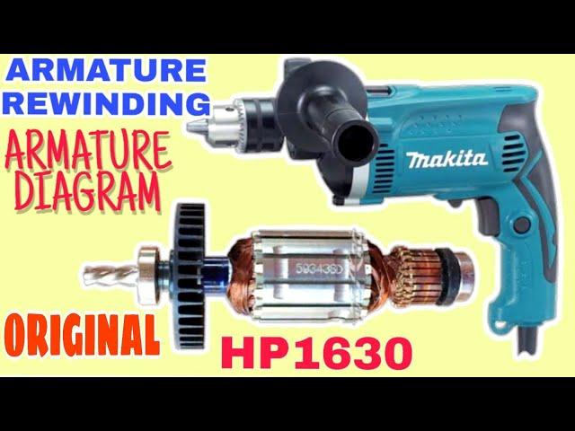 Makita impact drill HP1630 Armature Rewinding Part 4