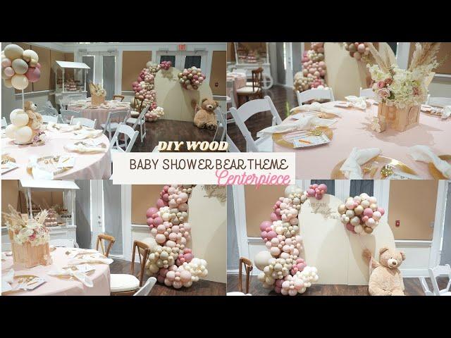 Legit High End Hacks! DIY Dollar Tree Wood Boxes Centerpiece | Cute Baby Shower Bear Theme Decor