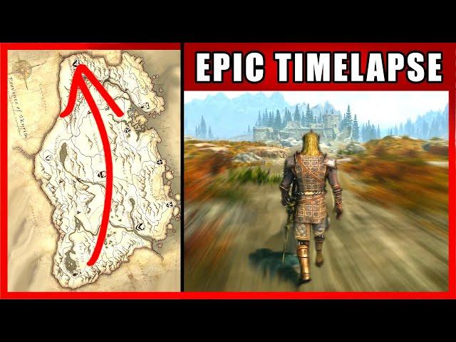 Walk Across The Map Timelapse | Skyrim