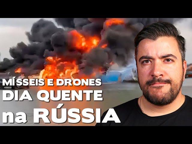 RÚSSIA É ALVEJADA POR MÍSSEIS E DRONES UCRANIANOS