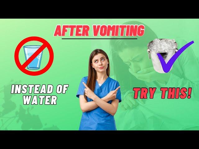 What FOOD to eat after VOMITING and get rid of NAUSEA