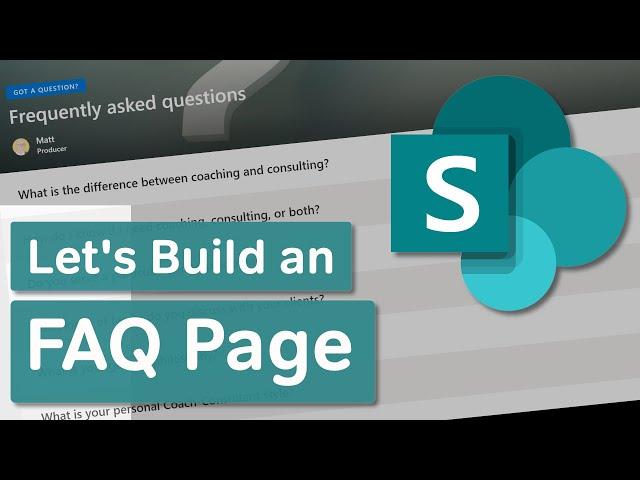 Microsoft SharePoint | Let's Build an FAQ Page