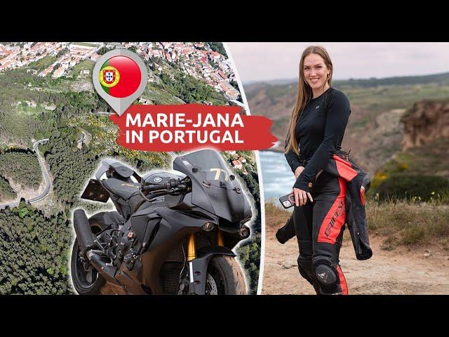 Marie-Jana mit dem Motorrad auf Portugals kurvenreichster Straße  | calimoto