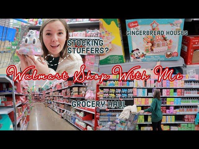 Walmart Shop With Me for Stocking Stuffers, Gingerbread Houses, BEST CROCKPOT EVER and Grocery Haul