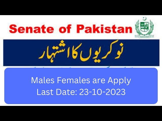 Senate Secretariat Jobs Islamabad | Senate Jobs  Islamabad | Islamabad Jobs | Sardar Qasim Official