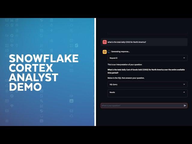 Demo: Snowflake Cortex Analyst To Augment Business Intelligence With AI