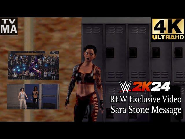 WWE 2K24 REW Exclusive Video Sara Stone Message - CAW Universe Mode @arthurebersole4592