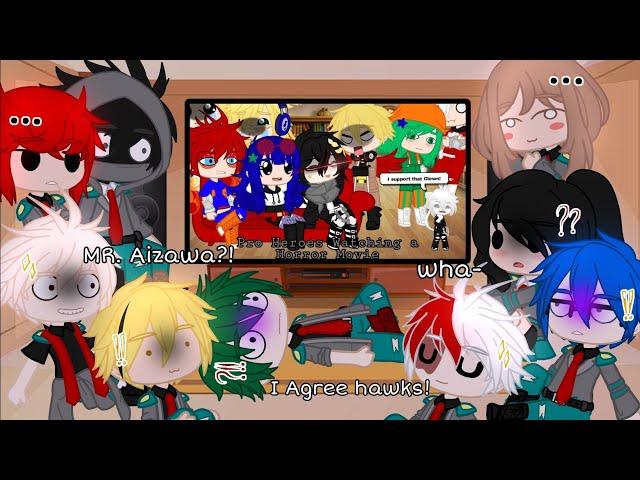 Class 1A reacts to “ Pro Heroes Watching a Horror Movie ” || BNHA/MHA || Class 1A ||  Gacha Club 