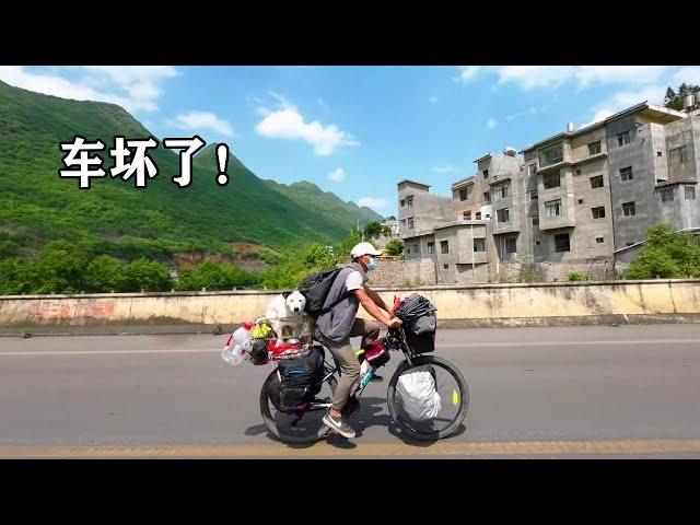 The poor tour brothers broke down riding in Tibet  so they had no choice but to camp out at night a