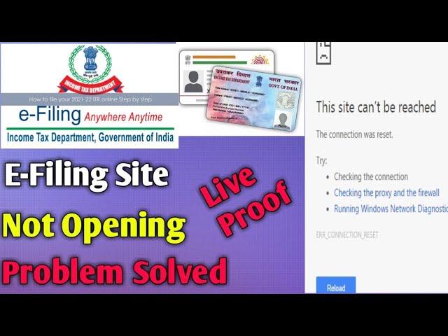 Income Tax Department E-Filing site not opening problem solved [live proof] 2023