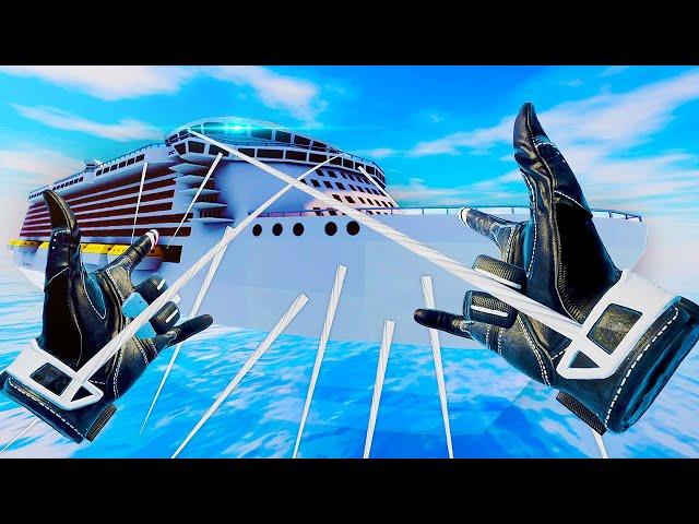 Trying to Stop a CRUISE SHIP With Spider-Man Powers - Superfly VR Gameplay