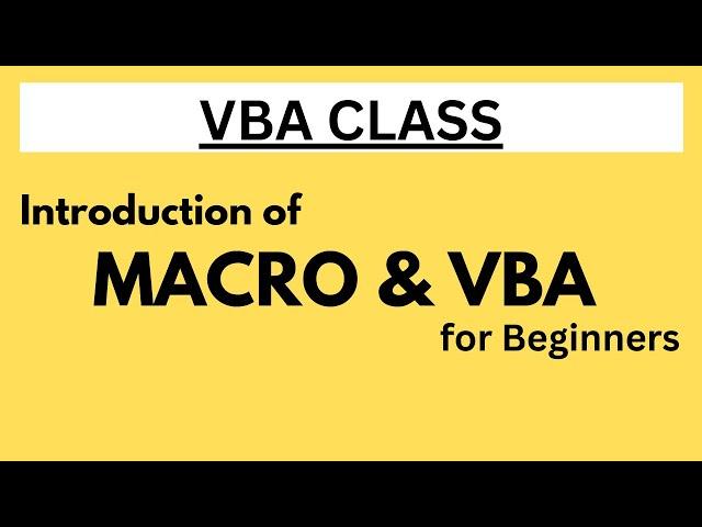 Excel MACRO | Basic VBA Intro | VBA Beginners tutorial | #MISSupportJunction