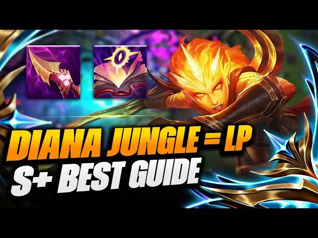 ABUSE DIANA FOR FREE LP NOW | NEEDED CHALLENGER DIANA GUIDE | S14 S+