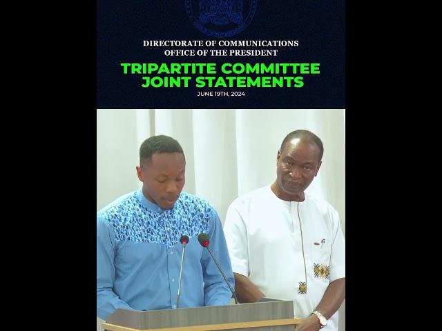 Update on Tripartite Committee Sierra Leone June 19th 2024. APC and Government Of Sierra Leone