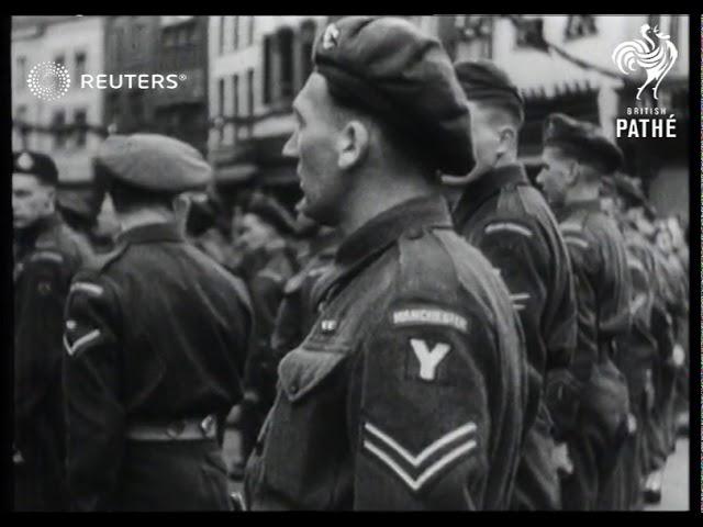 Dutch town of 's-Hertogenbosch celebrates first anniversary of liberation (1945)