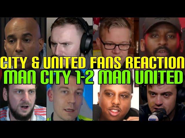 CITY & UNITED FANS REACTION TO MAN CITY 1-2 MAN UNITED | FANS CHANNEL